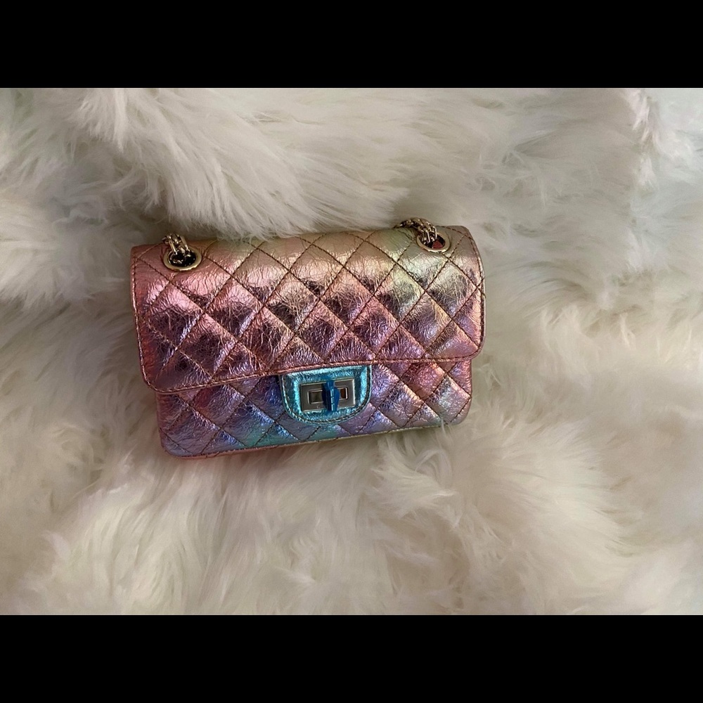❌SOLD❌Chanel- Rainbow Metallic 2.55 Mini Reissue